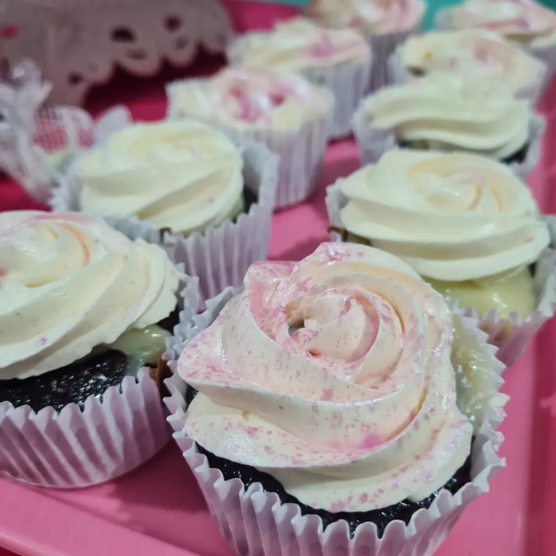 Cupcakes com rosas